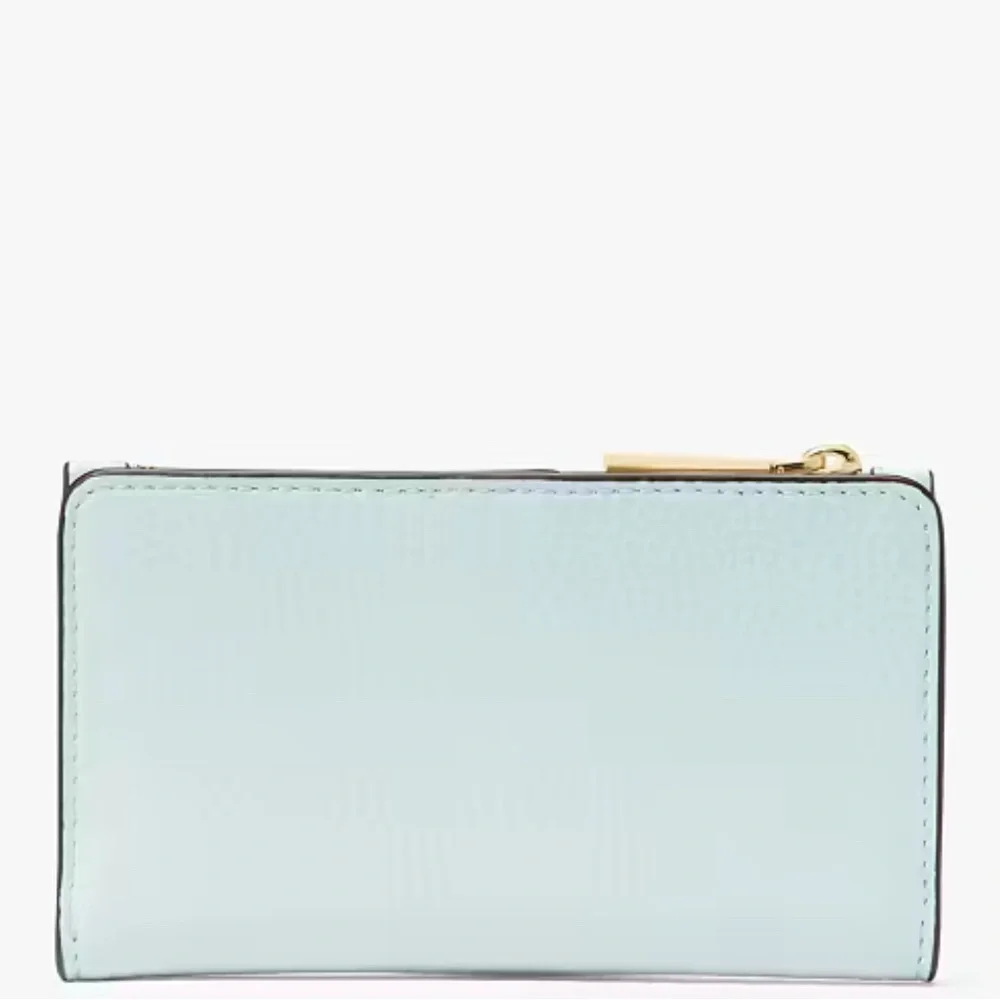 ♠️Kate Spade ♠️ Julia Small Slim Bifold Wallet♠️ Powder Blue Pebbled Leather